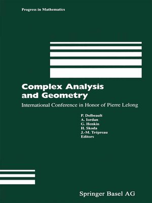 cover image of Complex Analysis and Geometry